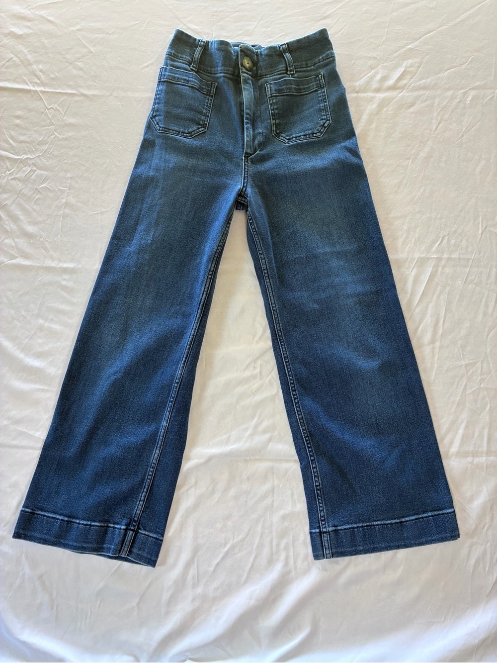 Pilcro and the Letterpress The Skipper High Rise Wide-Leg Cropped